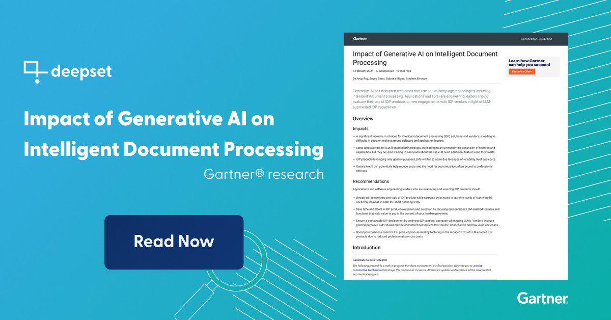 2403 - Gartner Report - Impact of Gen AI on Intelligent Document Processing